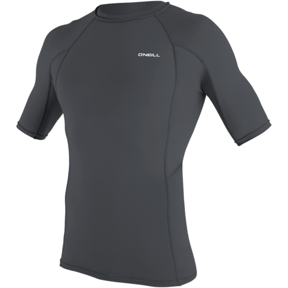 2026 O'Neill Mens Basic Skins Short Sleeve Rash Vest 5713 - Graphite